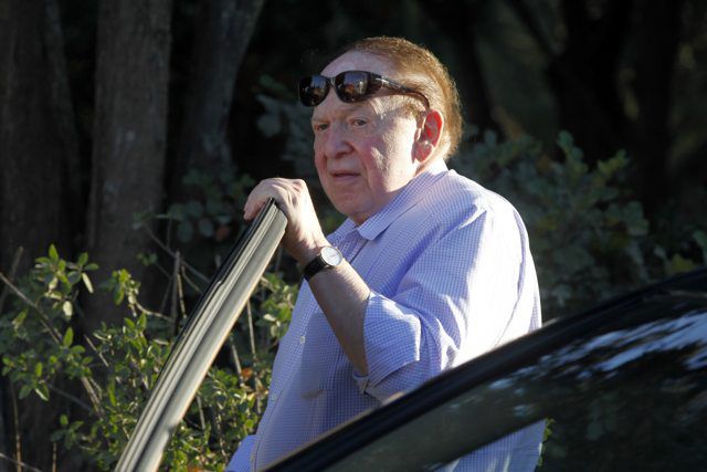 Sheldon Adelson in Israel in July